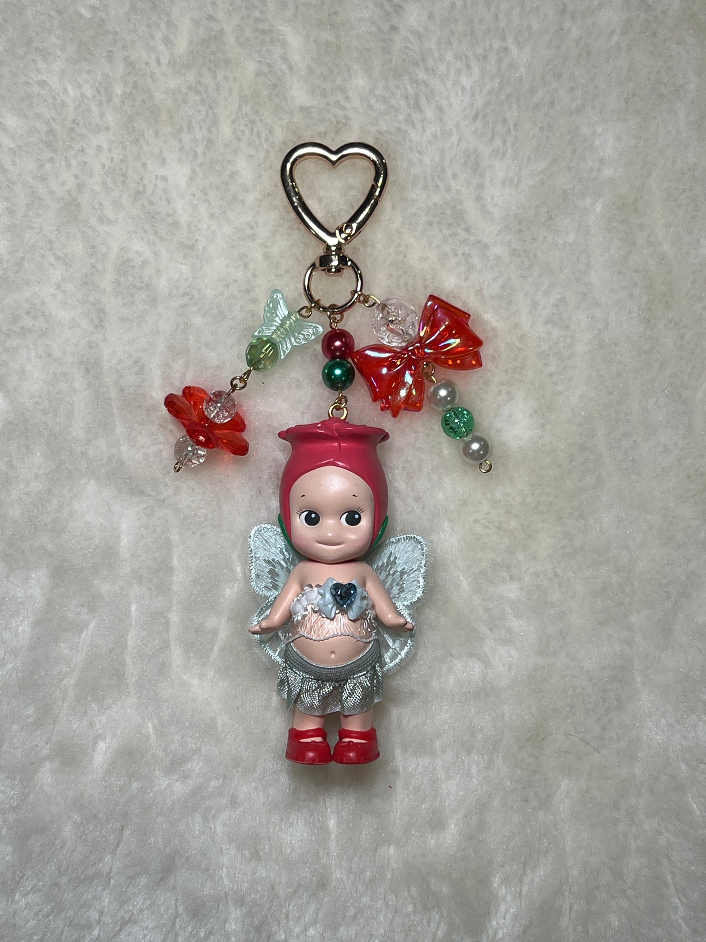 Regular Unrefined Authentic Rose Sonny Angel Keychain