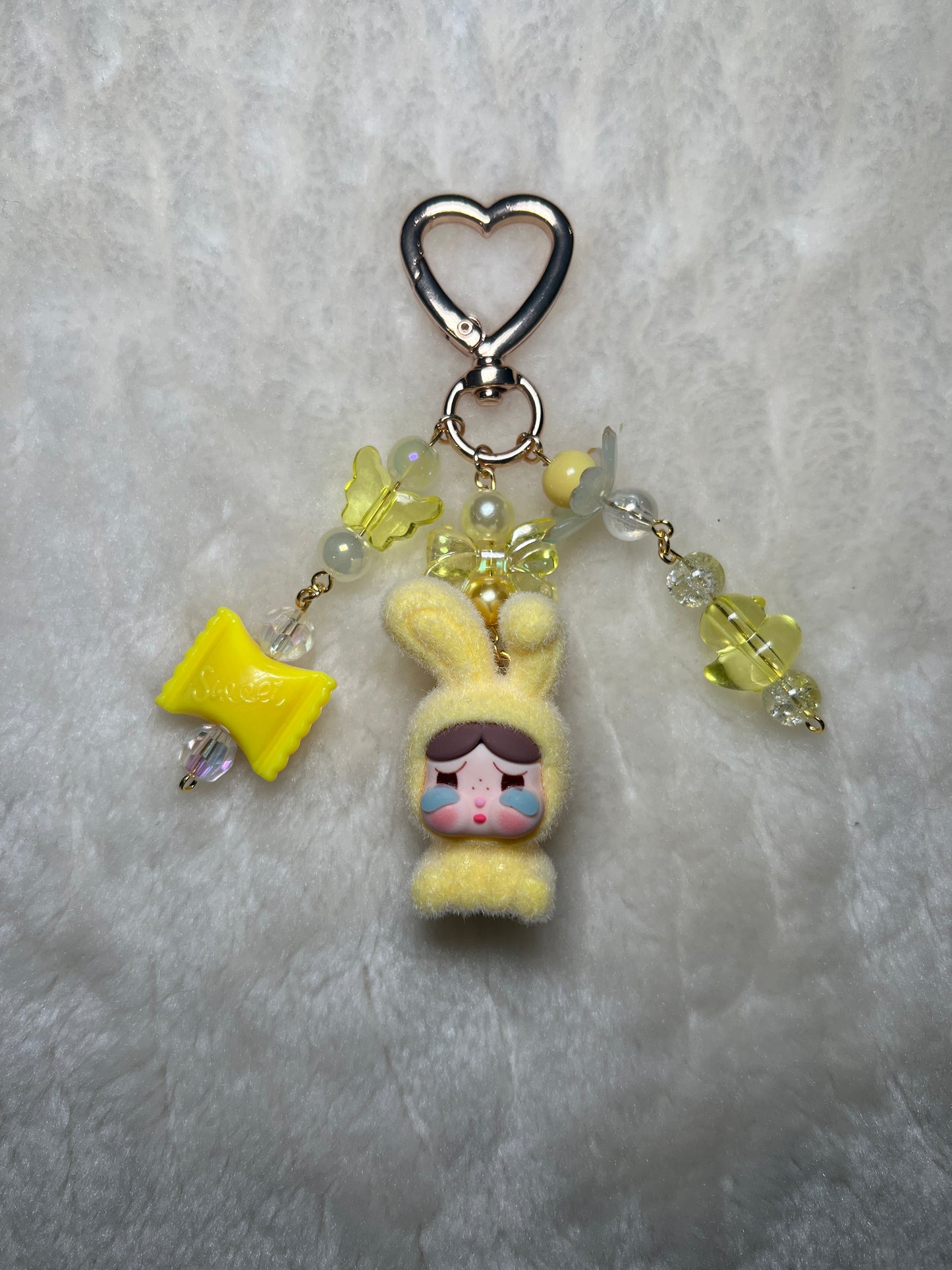Dupe Bunny Crybaby Keychain - Yellow