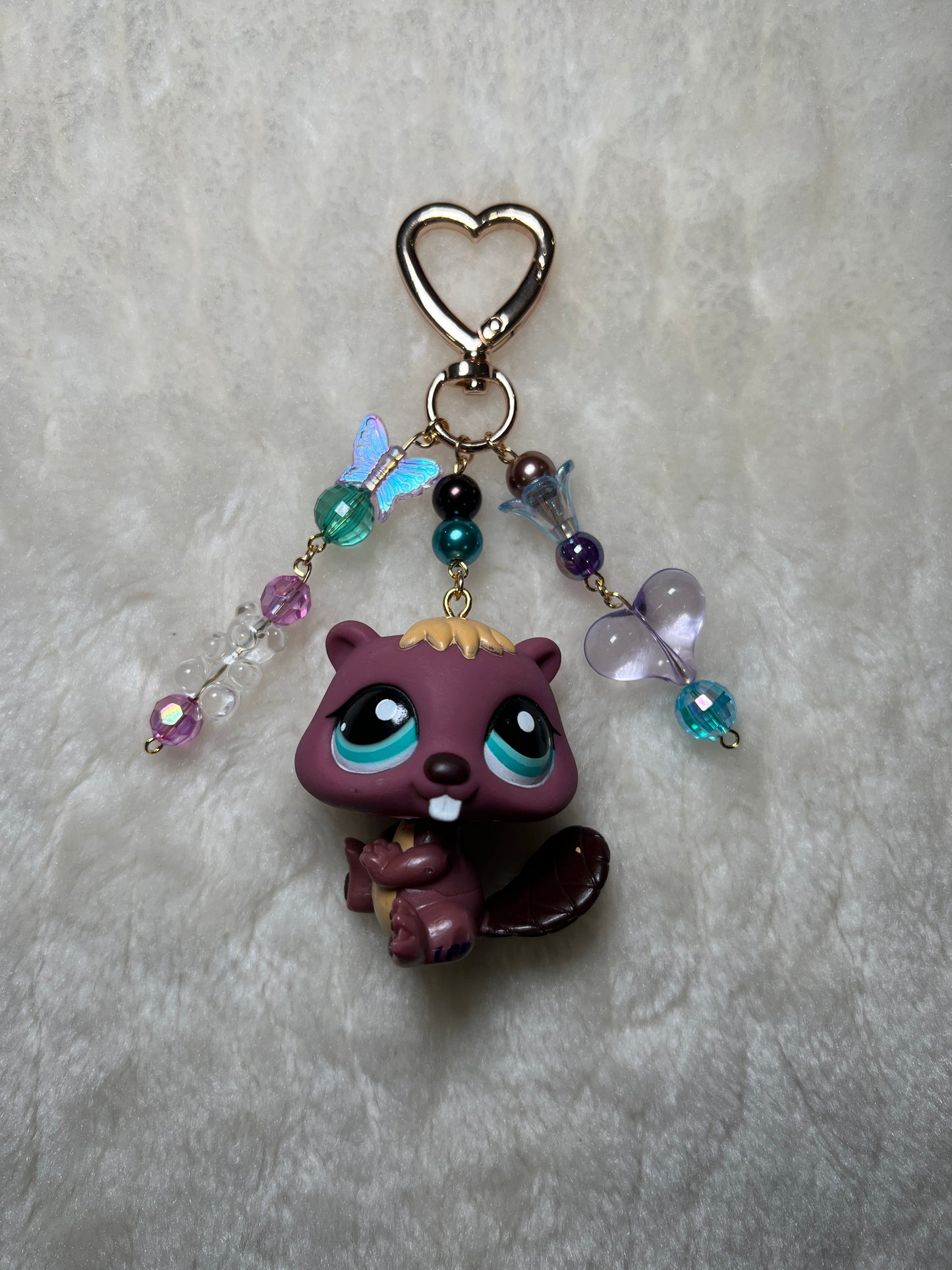 Authentic Littlest Pet Shop Keychain - Beaver