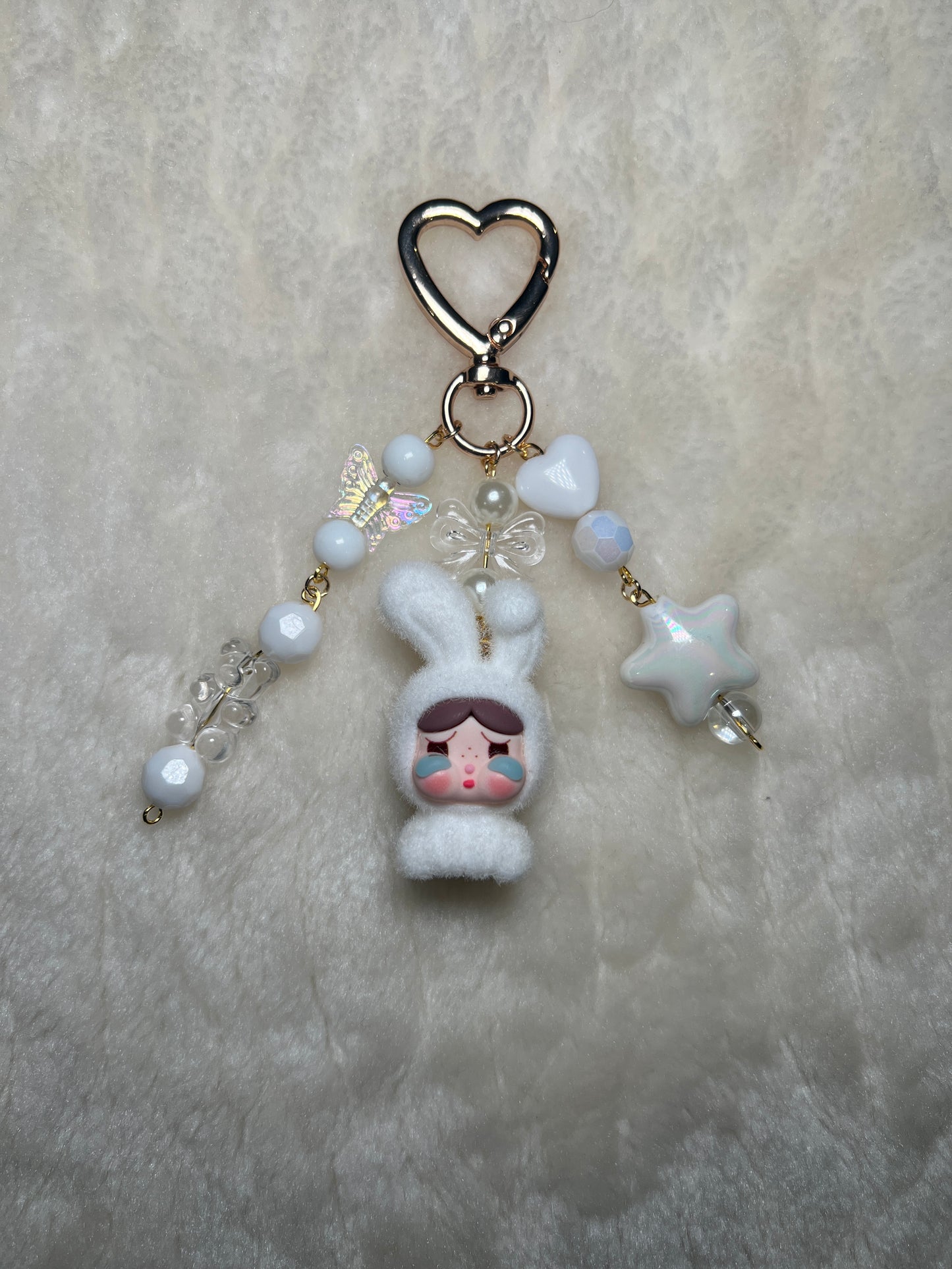 Dupe Bunny Crybaby Keychain - White