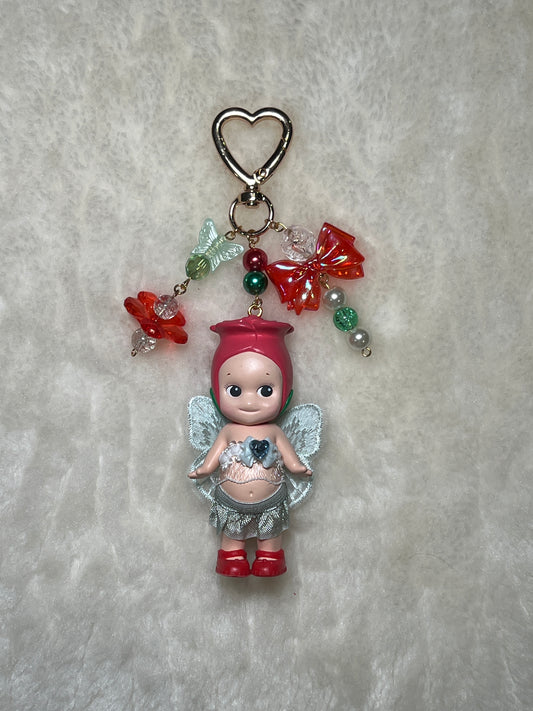 Regular Unrefined Authentic Rose Sonny Angel Keychain