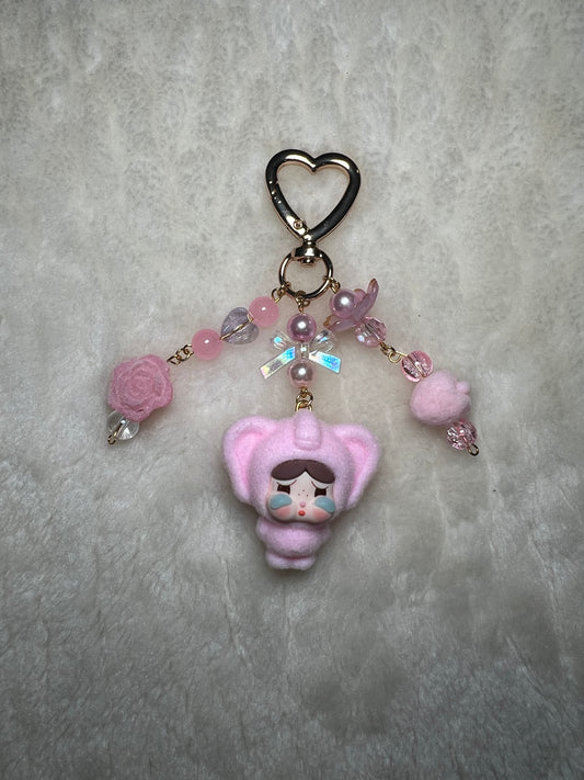 Dupe Elephant Crybaby Keychain - Pink
