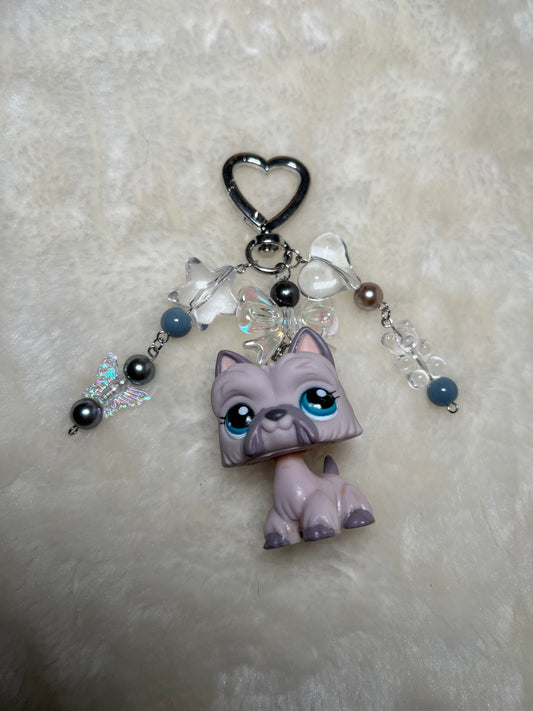 Schnauzer Dog Littlest Pet Shop Keychain