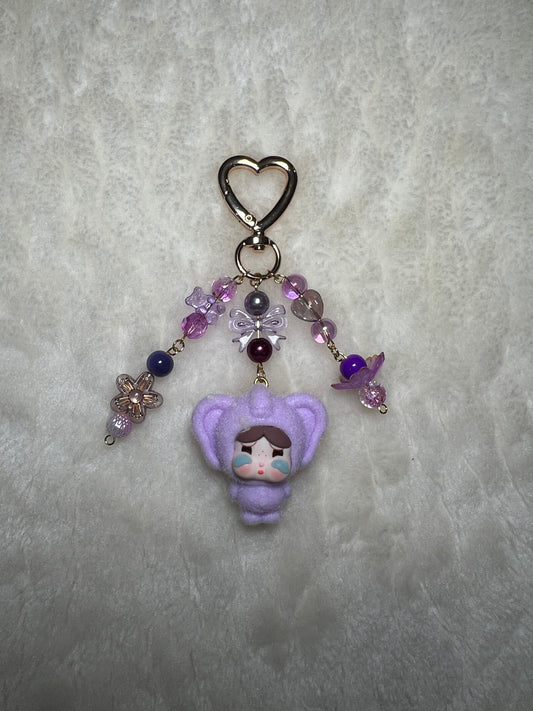 Dupe Elephant Crybaby Keychain - Purple