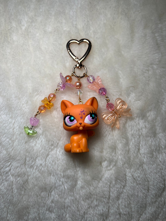 Authentic Littlest Pet Shop Keychain - Cat
