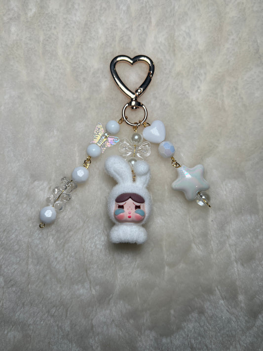 Dupe Bunny Crybaby Keychain - White